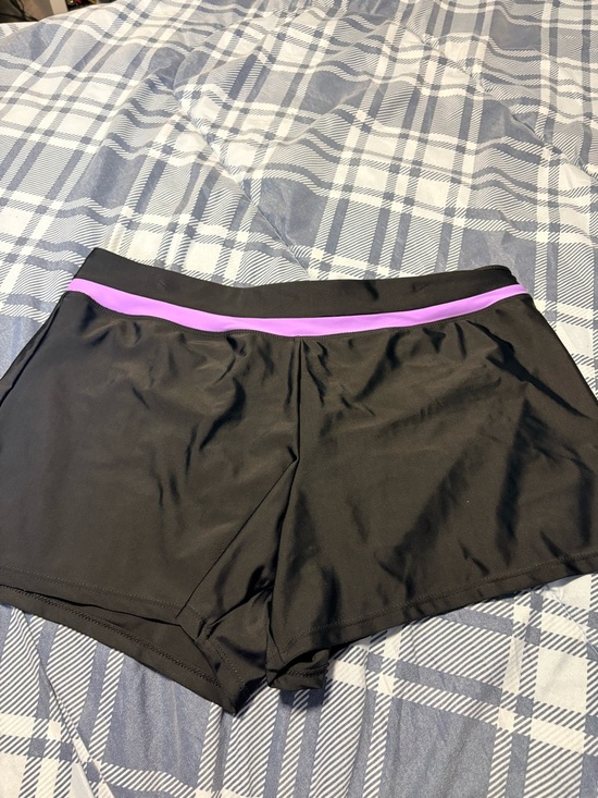 Other - Women's Black swim Shorts with Purple Trim large